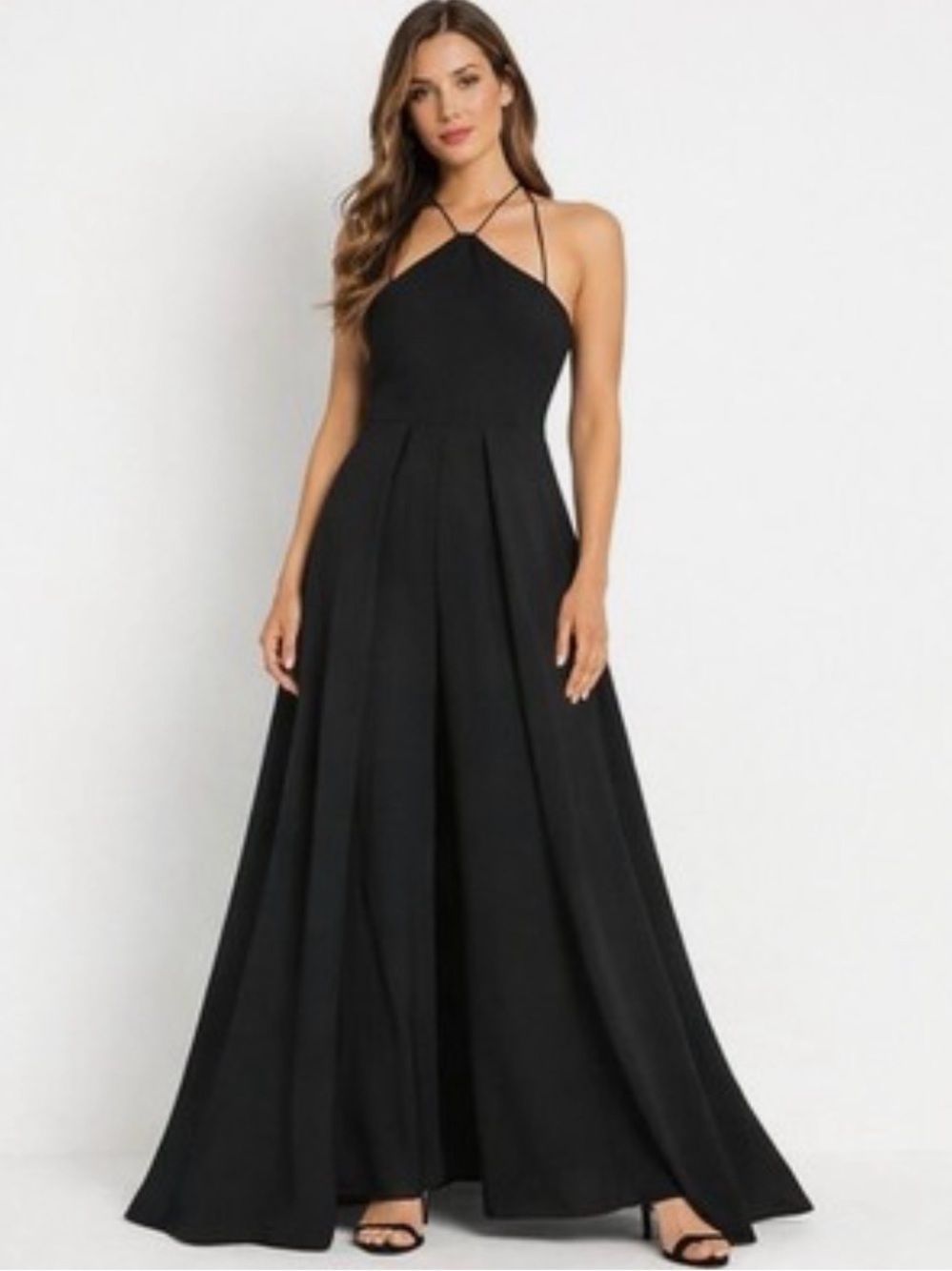 julia jordan Black Halter Jumpsuit